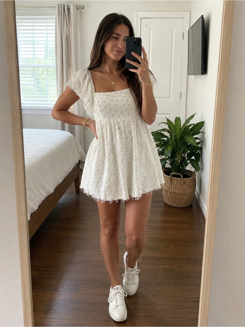 Princess Polly White Cherry Print Playsuit  Romper Size 0 XS NWT White Red